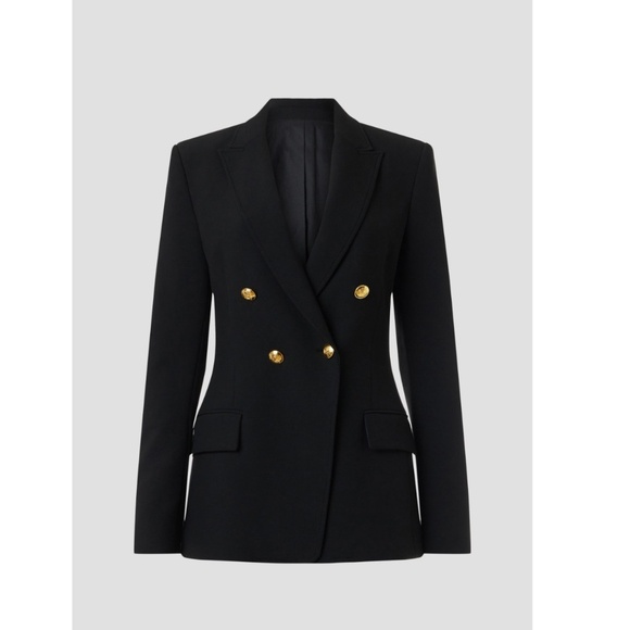 A.L.C. Sedgwick II Double Breasted Blazer Black Gold - Size 0 - ALC Jacket - Picture 1 of 11